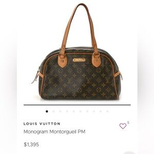 Louis Vuitton Monogram Montorgueil PM Brown Bag